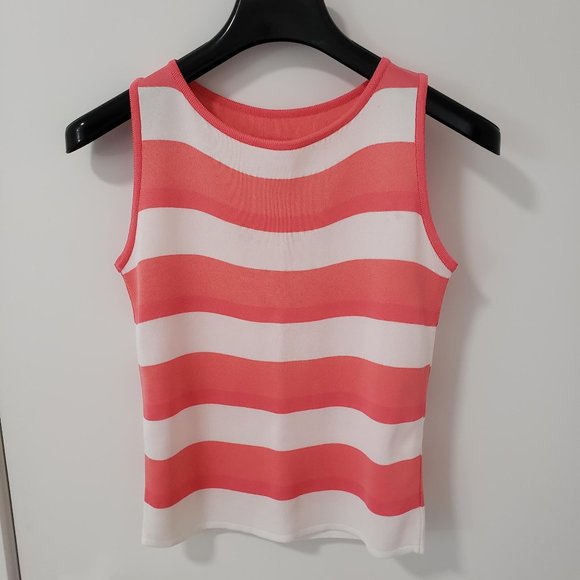 Salmon Pink Sleeveless Knit (fits S) - Picture 1 of 2